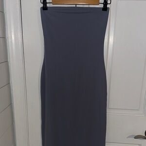 SKIMS midi blue bodycon dress